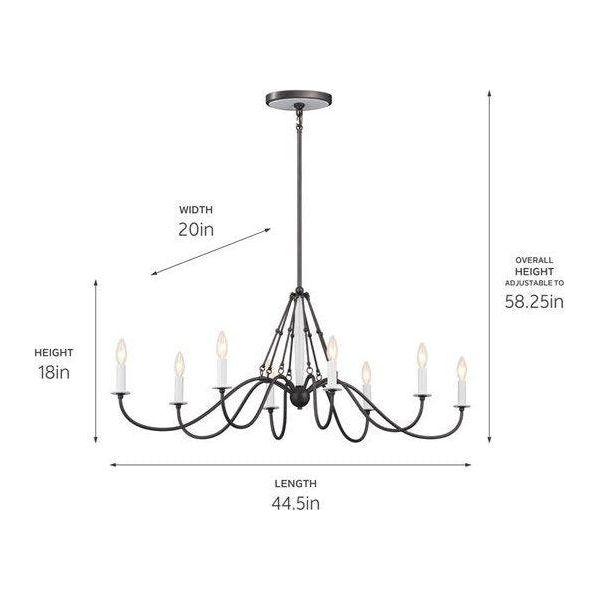 Kichler - Kichler Freesia Oval Chandelier 8Lt - Lights Canada