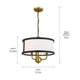 Kichler - Kichler Heddle Chandelier Semi Flush 3Lt - Lights Canada