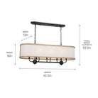 Kichler - Kichler Heddle Linear Chandelier 8Lt - Lights Canada