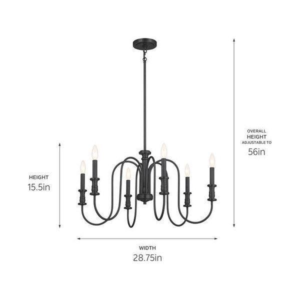 Kichler - Kichler Karthe Chandelier 6Lt - Lights Canada