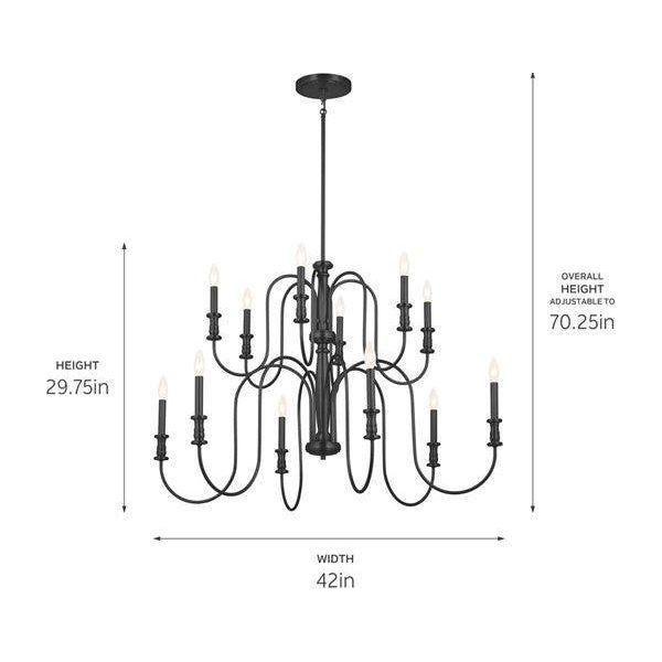 Kichler - Kichler Karthe Chandelier 12Lt - Lights Canada