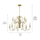 Kichler - Kichler Karthe Chandelier 12Lt - Lights Canada