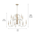 Kichler - Kichler Karthe Chandelier 12Lt - Lights Canada