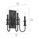 Kichler - Kichler Karthe Wall Sconce 3 Light - Lights Canada