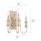 Kichler - Kichler Karthe Wall Sconce 3 Light - Lights Canada