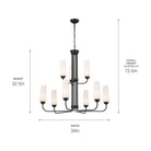 Kichler - Truby 34" 9-Light 2-Tier Chandelier - Lights Canada