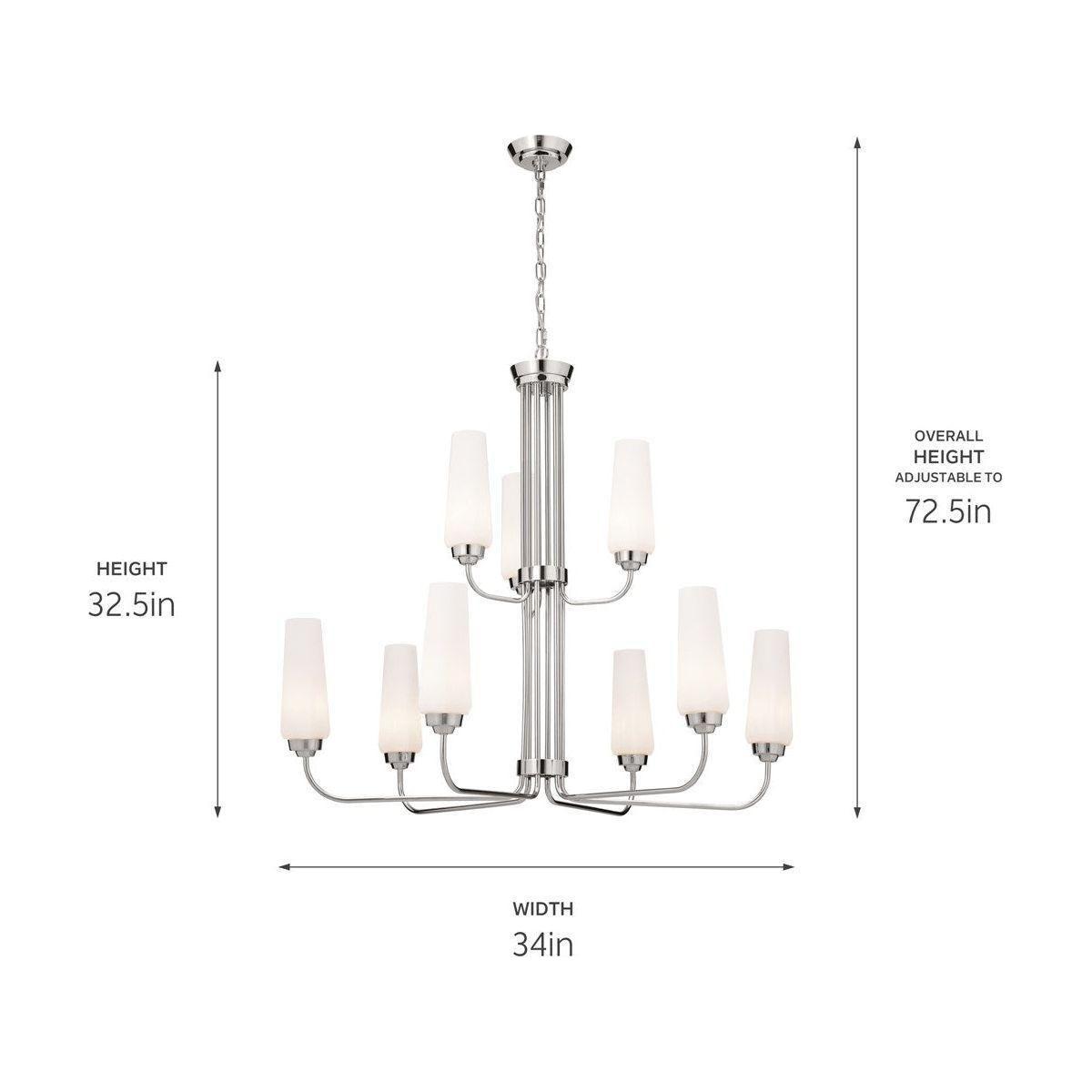 Kichler - Truby 34" 9-Light 2-Tier Chandelier - Lights Canada