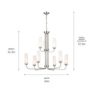 Kichler - Truby 34" 9-Light 2-Tier Chandelier - Lights Canada