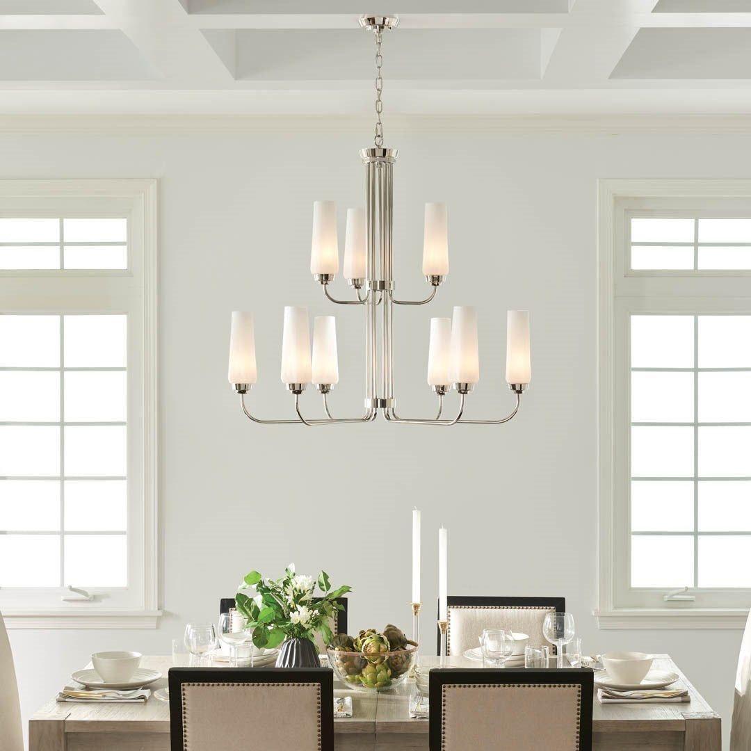 Kichler - Truby 34" 9-Light 2-Tier Chandelier - Lights Canada