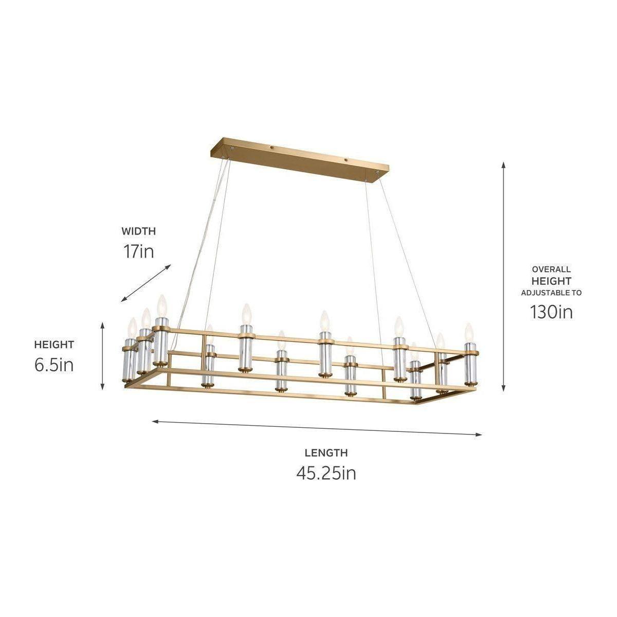 Kichler - Rosalind 12-Light Linear Suspension - Lights Canada