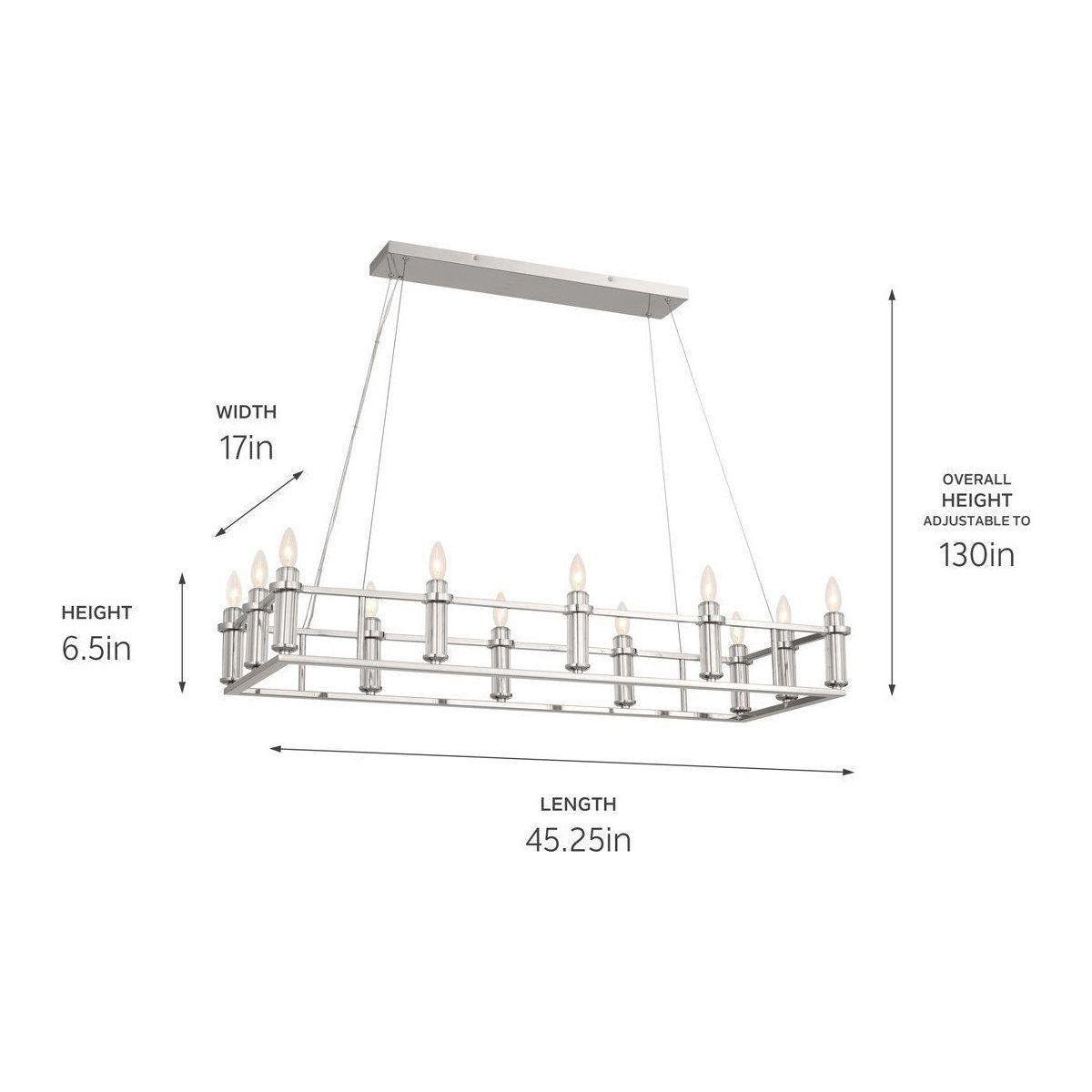 Kichler - Rosalind 12-Light Linear Suspension - Lights Canada