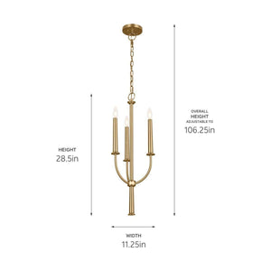 Kichler - Florence 3-Light Mini Chandelier - Lights Canada