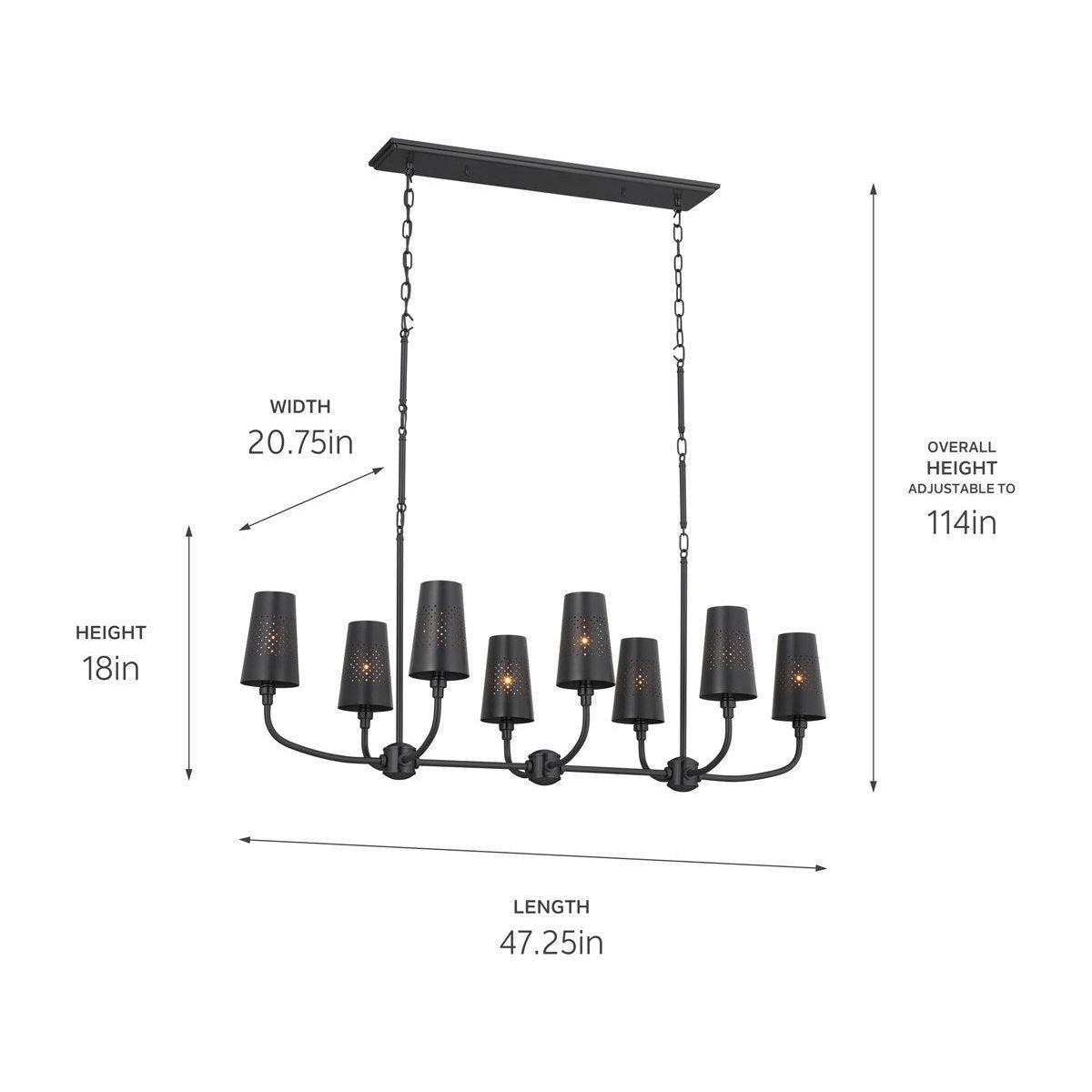 Kichler - Adeena 8-Light Linear Suspension - Lights Canada