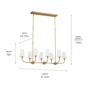 Kichler - Adeena 8-Light Linear Suspension - Lights Canada