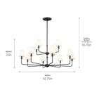 Kichler - Pallas 12-Light Chandelier - Lights Canada