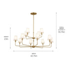 Kichler - Pallas 12-Light Chandelier - Lights Canada