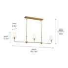 Kichler - Pallas 3-Light Linear Suspension - Lights Canada