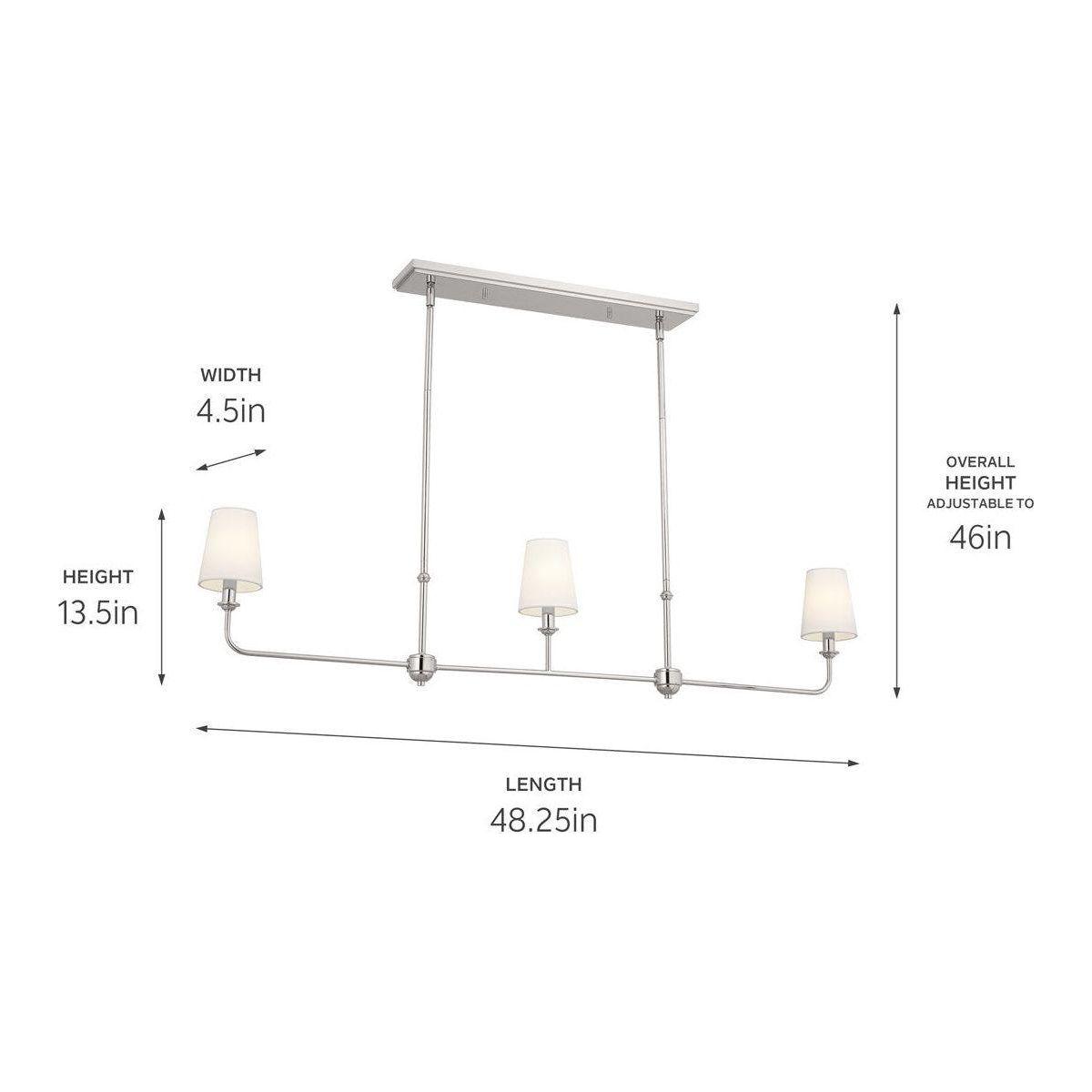 Kichler - Pallas 3-Light Linear Suspension - Lights Canada