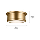 Kichler - Serca 2-Light Flush Mount - Lights Canada