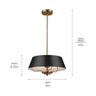 Kichler - Luella 16" 3-Light Convertible Pendant - Lights Canada