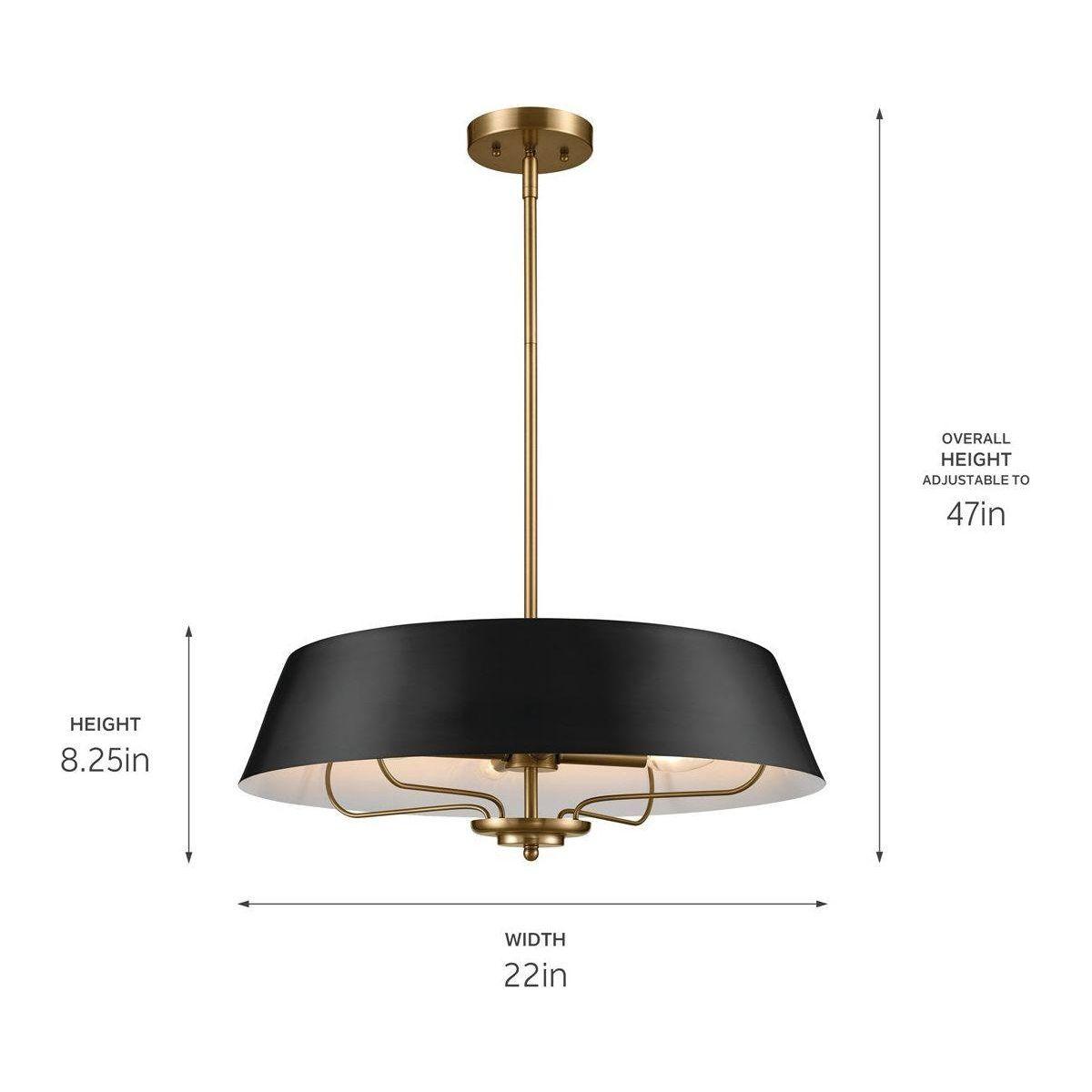 Kichler - Luella 22" 4-Light Convertible Pendant - Lights Canada