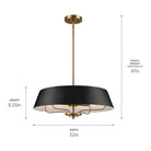 Kichler - Luella 22" 4-Light Convertible Pendant - Lights Canada
