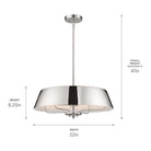 Kichler - Luella 22" 4-Light Convertible Pendant - Lights Canada