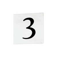 4" Square Tile Number 3 (Serif)