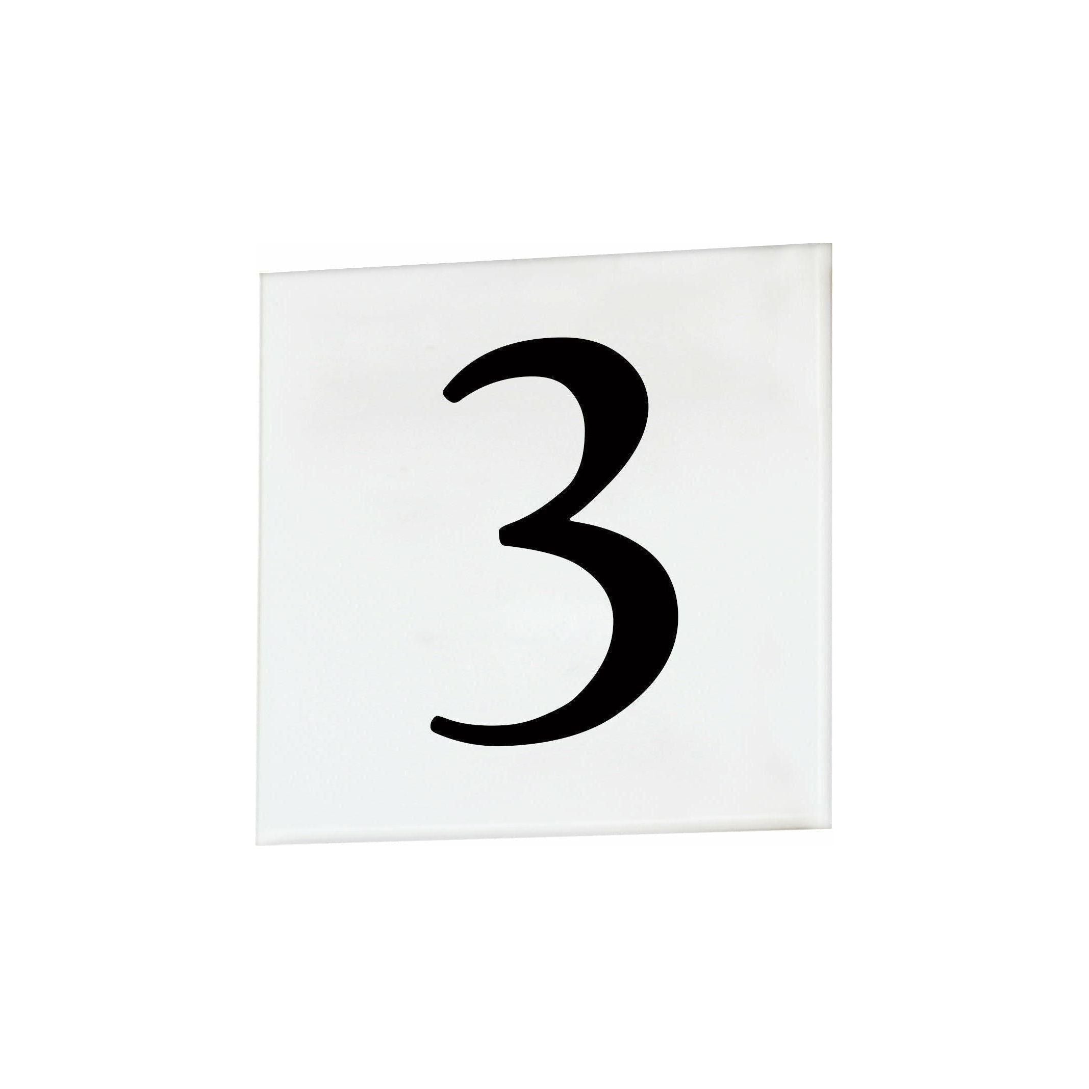 Maxim Lighting - 4" Square Tile Number 3 (Serif) - Lights Canada