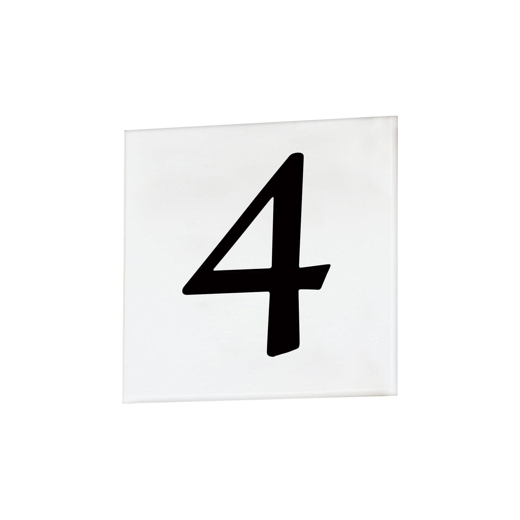 Maxim Lighting - 4" Square Tile Number 4 (Serif) - Lights Canada