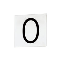 4" Square Tile Number 0 (Sans Serif)