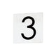 Maxim Lighting - 4" Square Tile Number 3 (Sans Serif) - Lights Canada