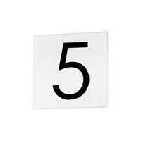 4" Square Tile Number 5 (Sans Serif)