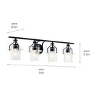Kichler - Everett 24" 4-Light Vanity Light - Lights Canada