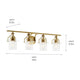 Kichler - Everett 24" 4-Light Vanity Light - Lights Canada