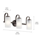 Kichler - Kichler Kennewick Vanity 3 Light - Lights Canada