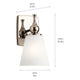 Kichler - Cosabella 6" 1-Light Sconce - Lights Canada