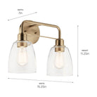 Kichler - Meller 15" 2-Light Vanity Light - Lights Canada