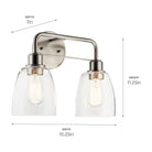 Kichler - Meller 15" 2-Light Vanity Light - Lights Canada