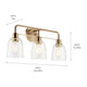 Kichler - Meller 24" 3-Light Vanity Light - Lights Canada