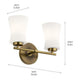 Kichler - Kichler Brianne Vanity 2 Light - Lights Canada