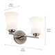Kichler - Kichler Brianne Vanity 2 Light - Lights Canada