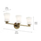 Kichler - Kichler Brianne Vanity 3 Light - Lights Canada