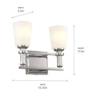 Kichler - Rosalind 2-Light Vanity Light - Lights Canada