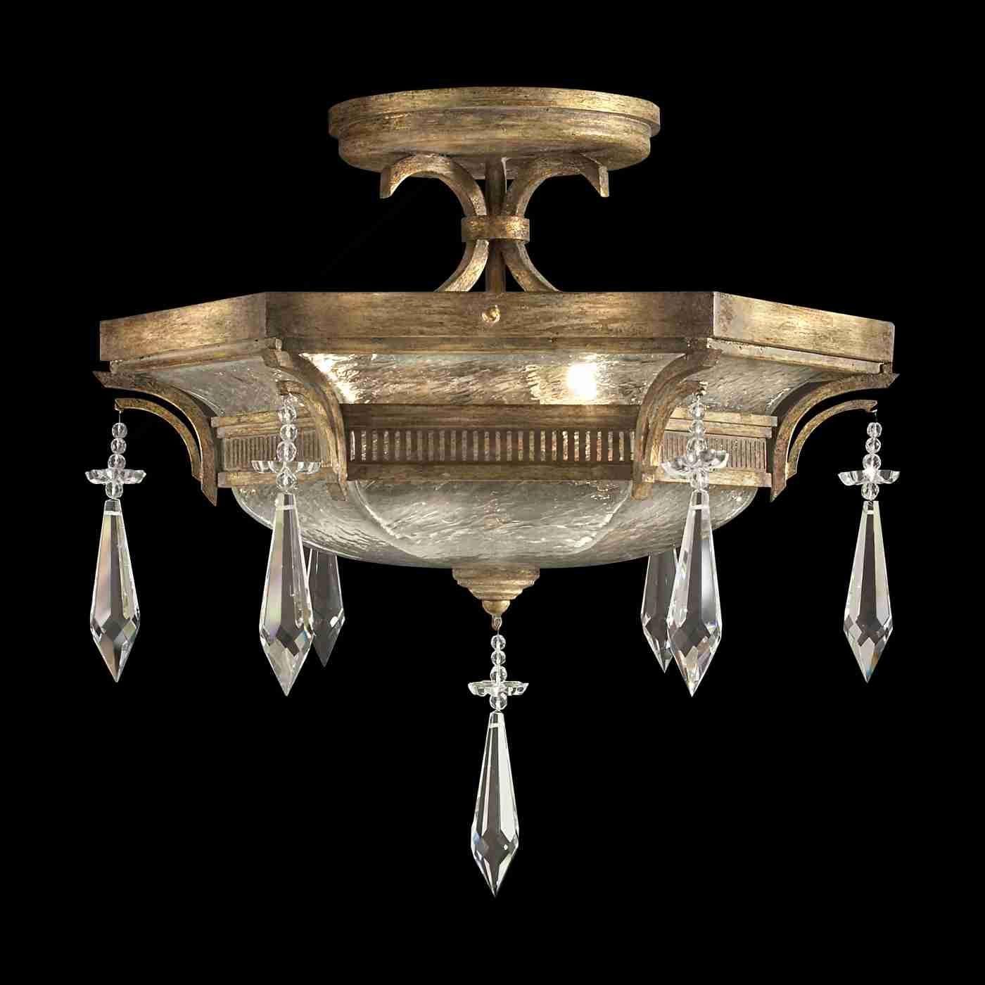 Fine Art Handcrafted Lighting - Monte Carlo Semi Flush Mount - Lights Canada