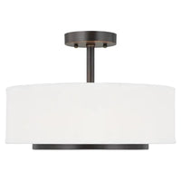 Nance Two Light Semi-Flush Convertible Pendant (with Bulbs)