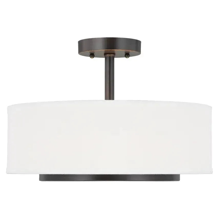 Generation Lighting - Nance Two Light Semi-Flush Convertible Pendant - Lights Canada