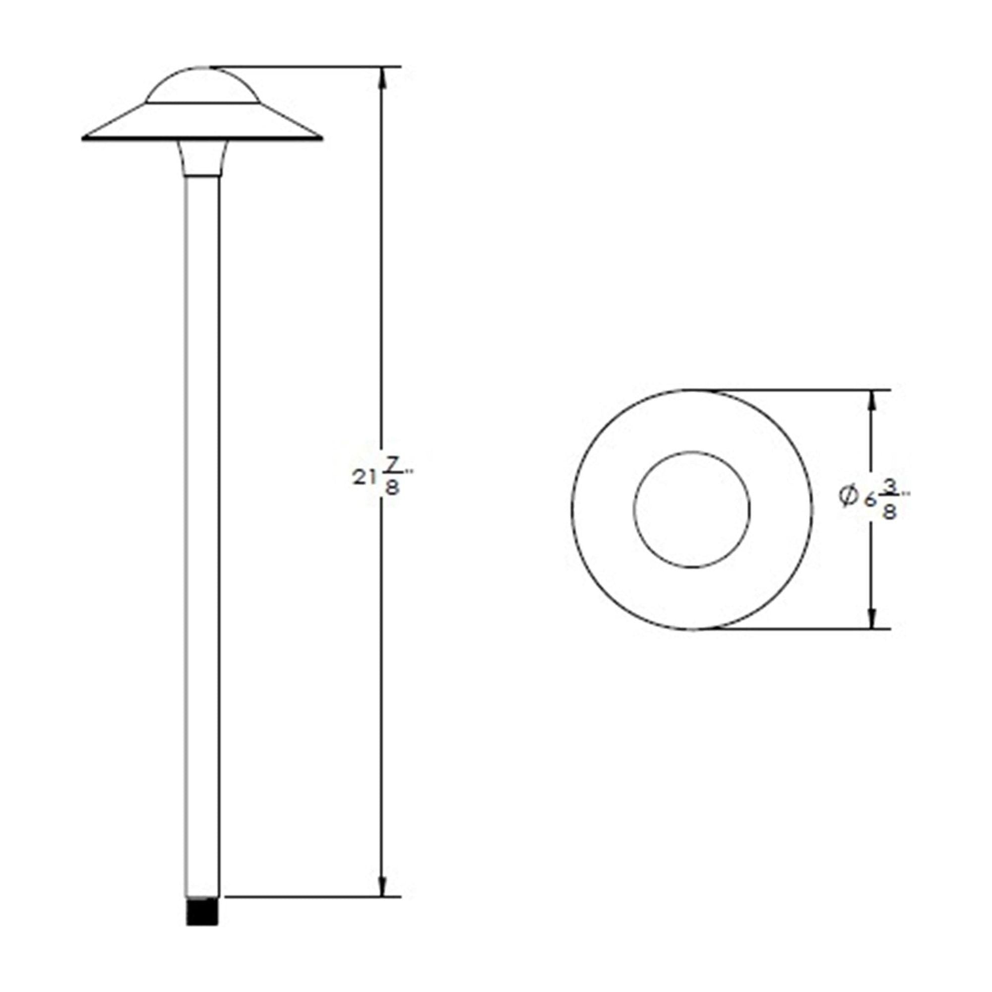 WAC Lighting - Canopy LED 12V Path and Area Light with 6.5" Round Cap - Lights Canada