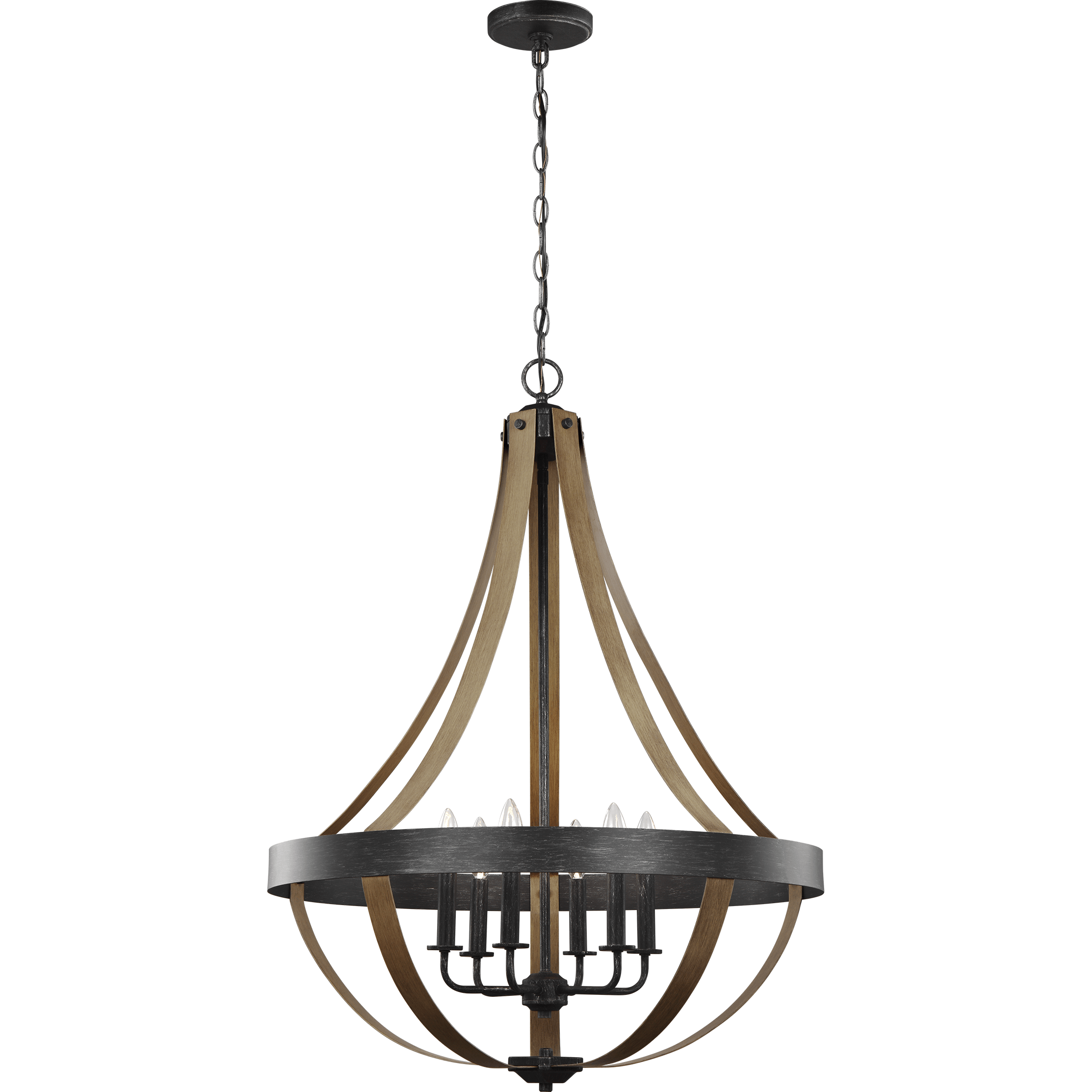 Generation Lighting - Davlin 6-Light Pendant (with Bulbs) - Lights Canada