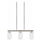 Generation Lighting - Oslo 3-Light Linear Suspension (with Bulbs) - Lights Canada